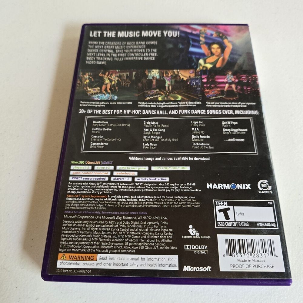 XBOX 360 DANCE CENTRAL GAME‎ - Picture 2 of 5